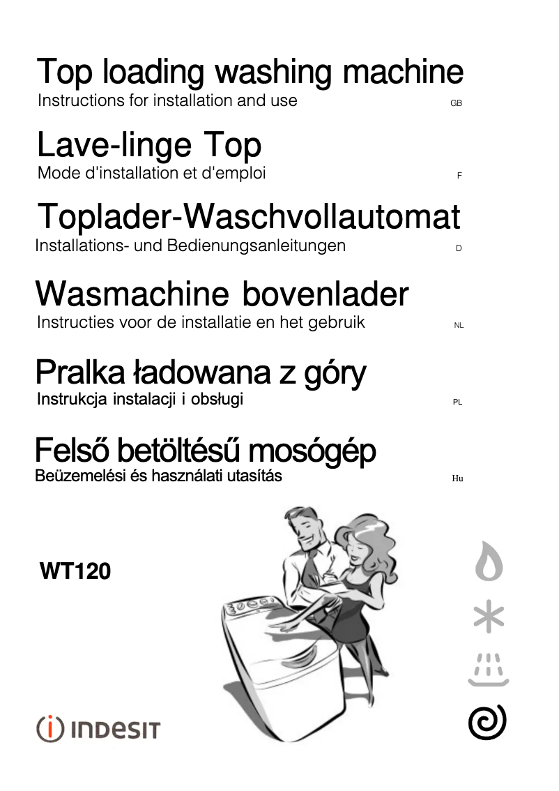 First page image of the manual for WT 120