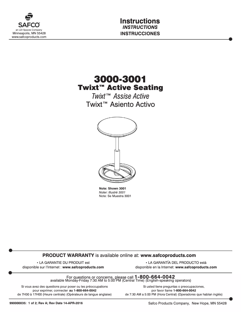 First page image of the manual for Twixt 3000