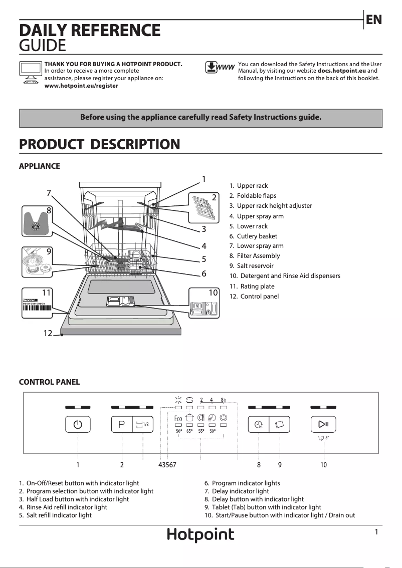 First page image of the manual for HBC 2B19 UK N