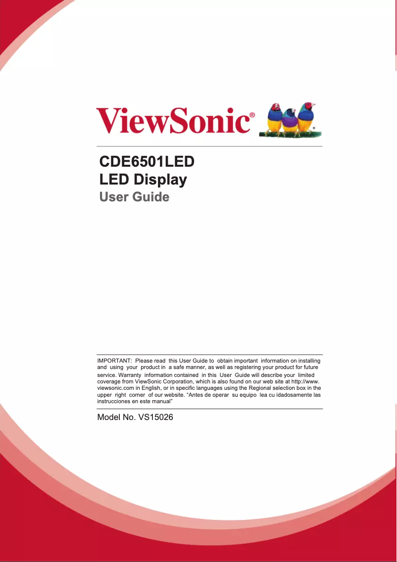 Image de la première page du manuel de l'appareil CDE6501