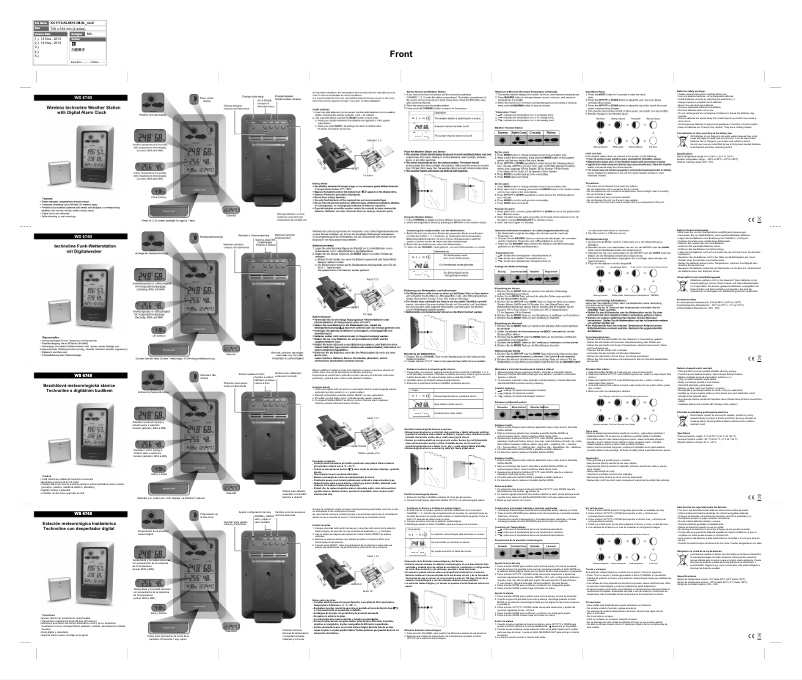 Page 1 of the manual User Manual Techno Line WS 6740