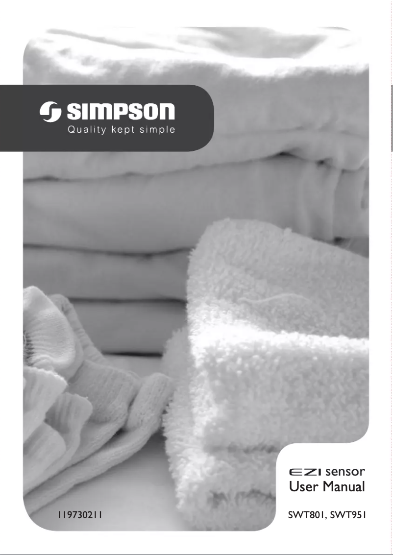 Page 1 of the manual Instruction Manual Simpson SWT951