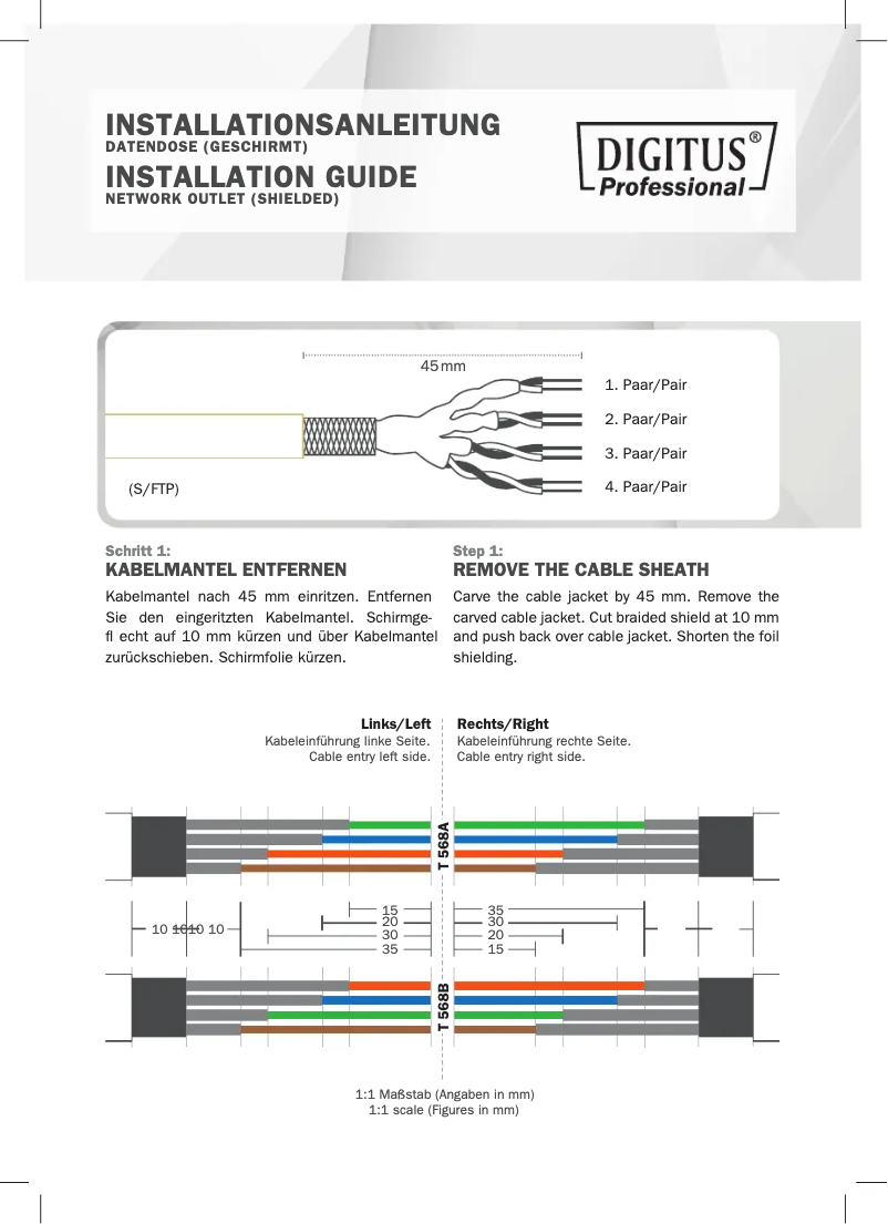 Page 1 of the manual User Manual Digitus CAT 6 2