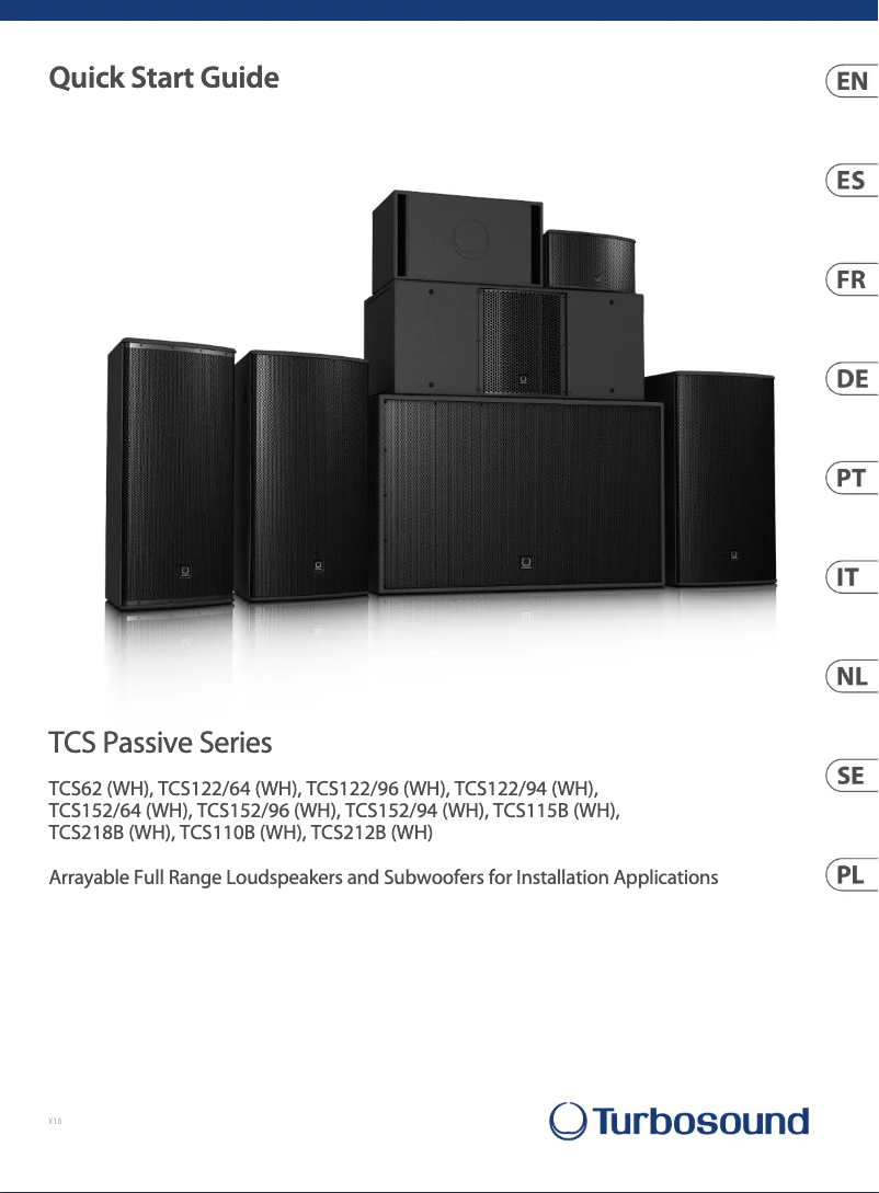 First page image of the manual for TCS152/96
