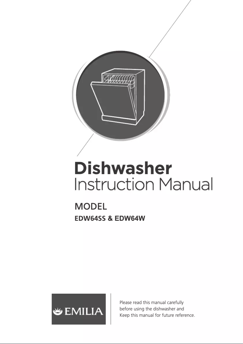 First page image of the manual for EDW64SS