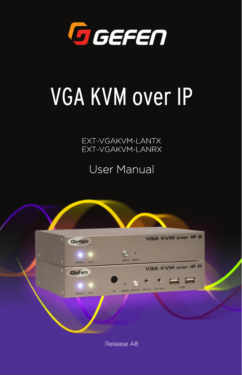 First page image of the manual for EXT-VGAKVM-LANRX