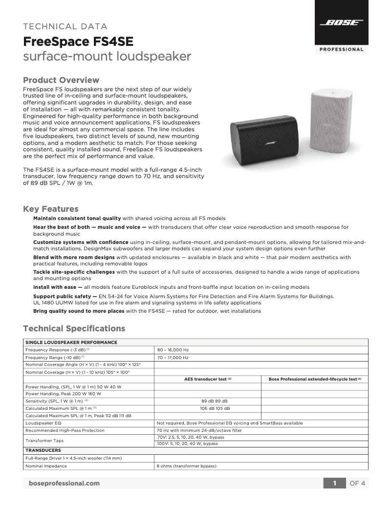 First page image of the manual for FreeSpace FS4SE