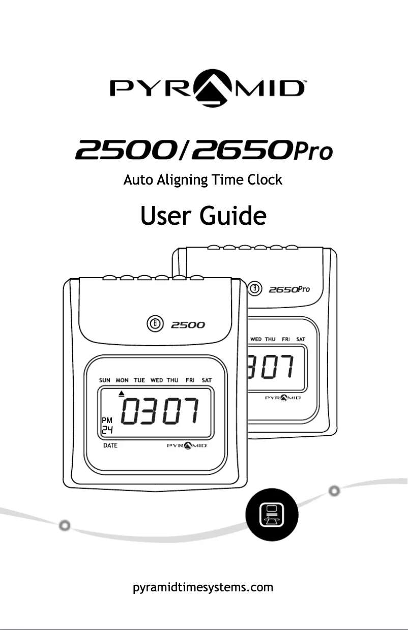 Page 1 of the manual User Manual Pyramid Time Systems 2650