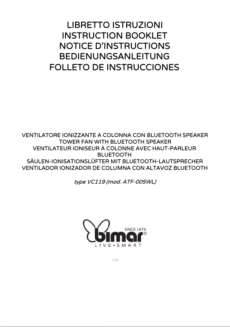 First page image of the manual for VC119