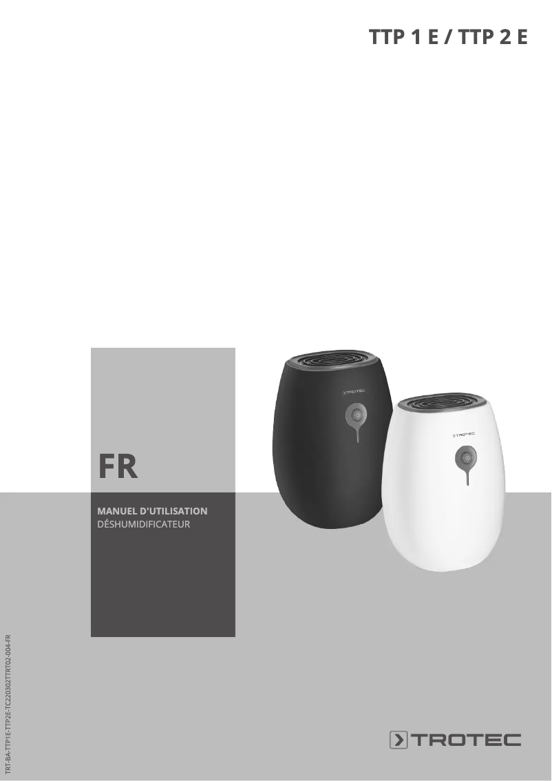 Page 1 of the manual User Manual Trotec TTP 1 E