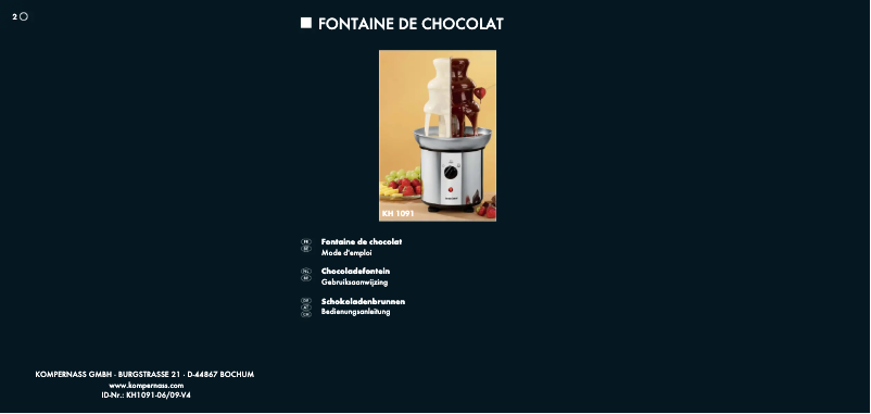 Page 1 of the manual User Manual SilverCrest KH 1091