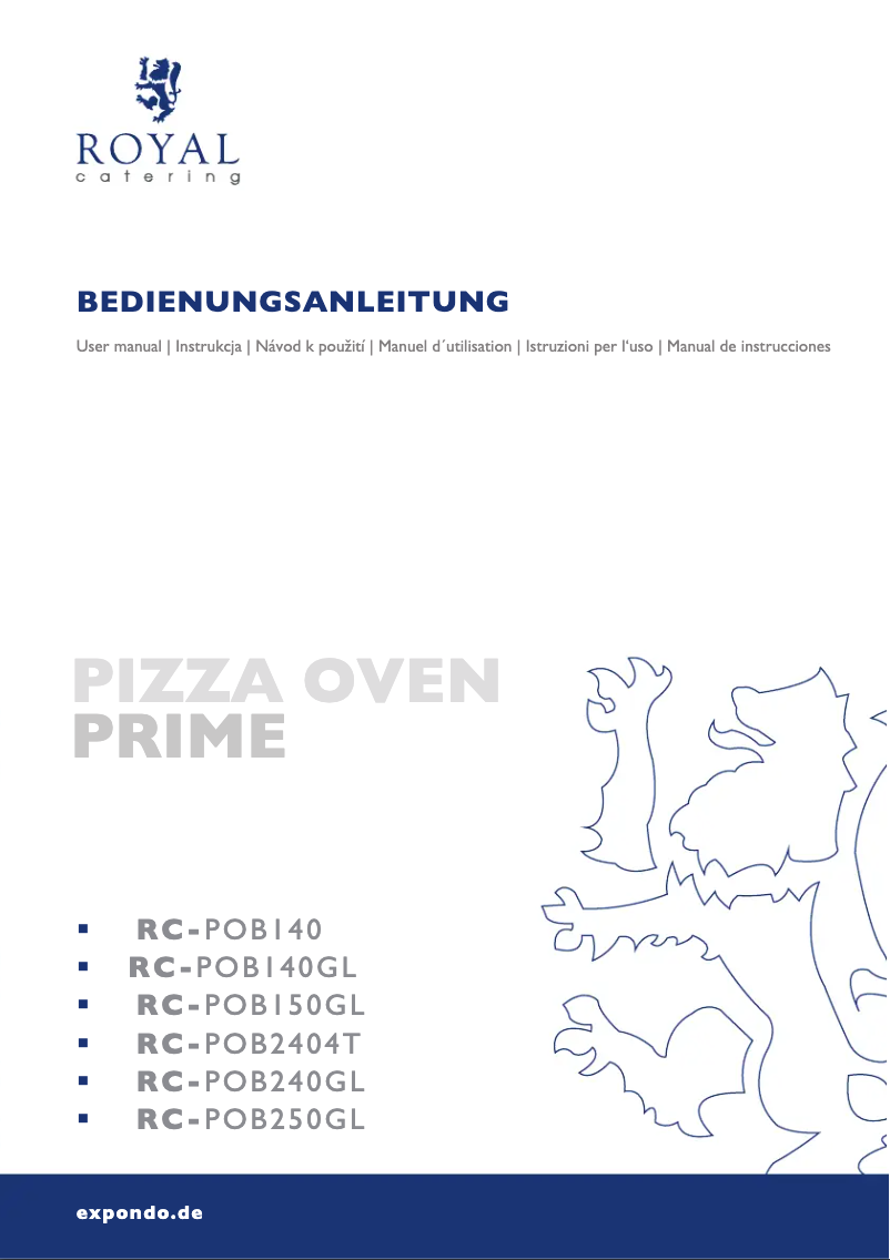 Page 1 de la notice Manuel utilisateur Royal Catering RC-POB240GL