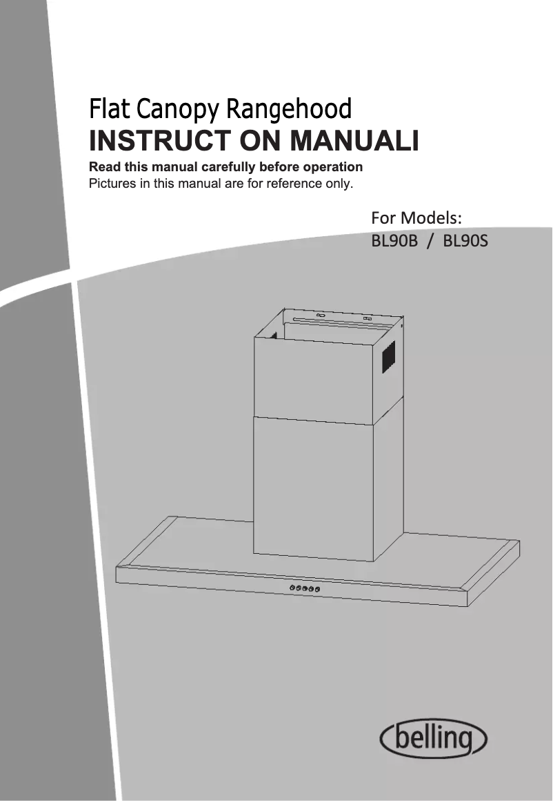 First page image of the manual for BL90