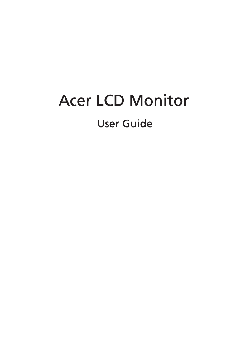 Page 1 of the manual User Manual Acer E200Q