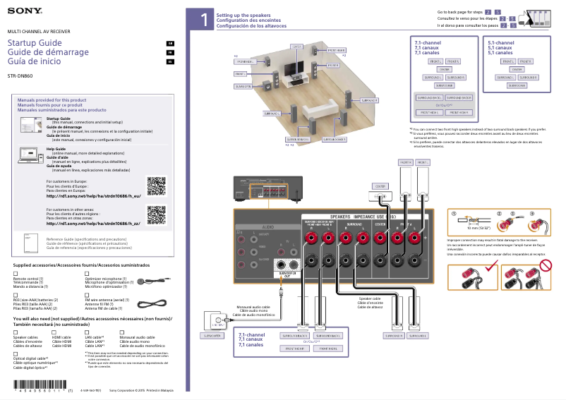 First page image of the manual for STR-DN860