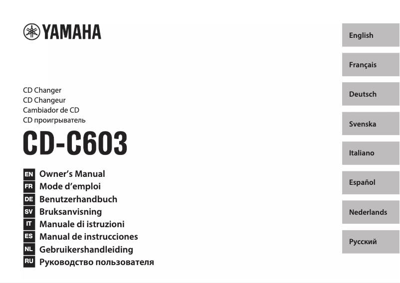 Page 1 of the manual User Manual Yamaha CD-C603