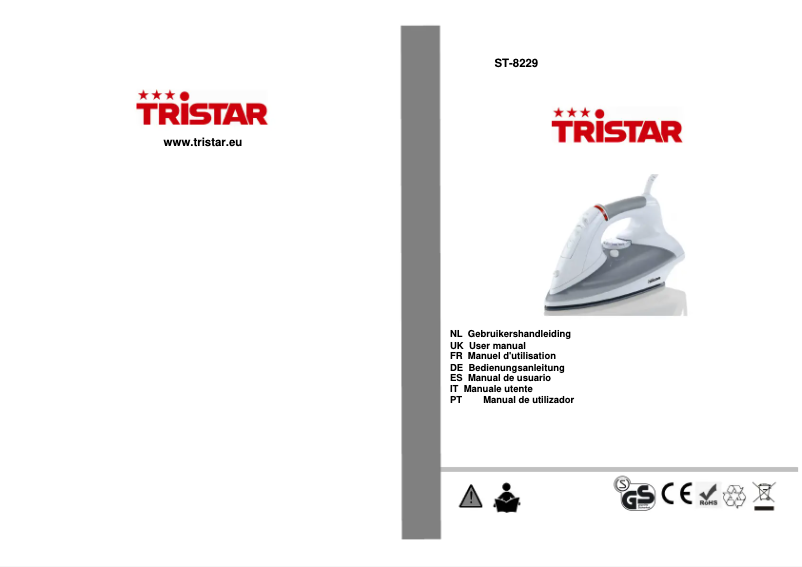Page 1 of the manual User Manual TriStar ST-8229