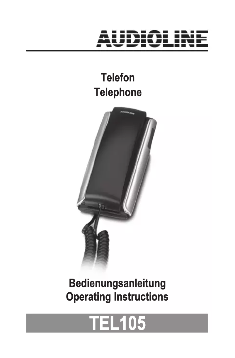 Page 1 of the manual User Manual Audioline TEL 105