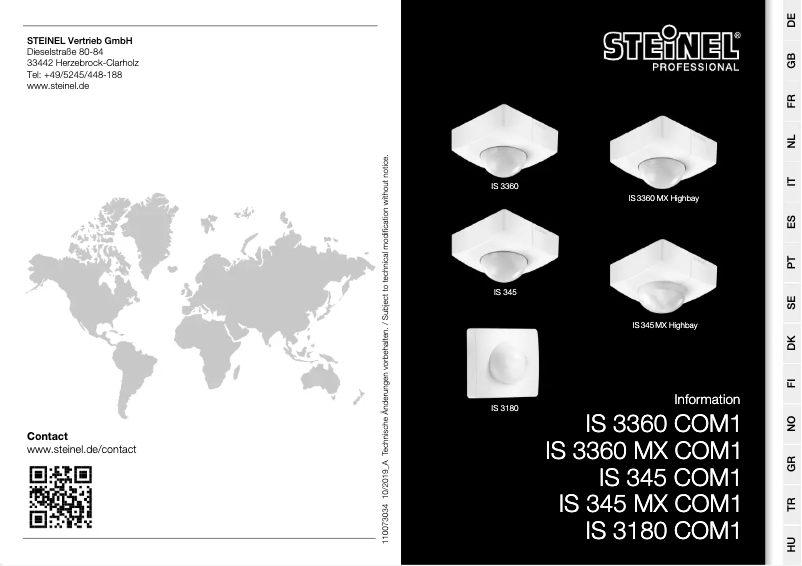 Page 1 of the manual User Manual Steinel IS 3360 40m