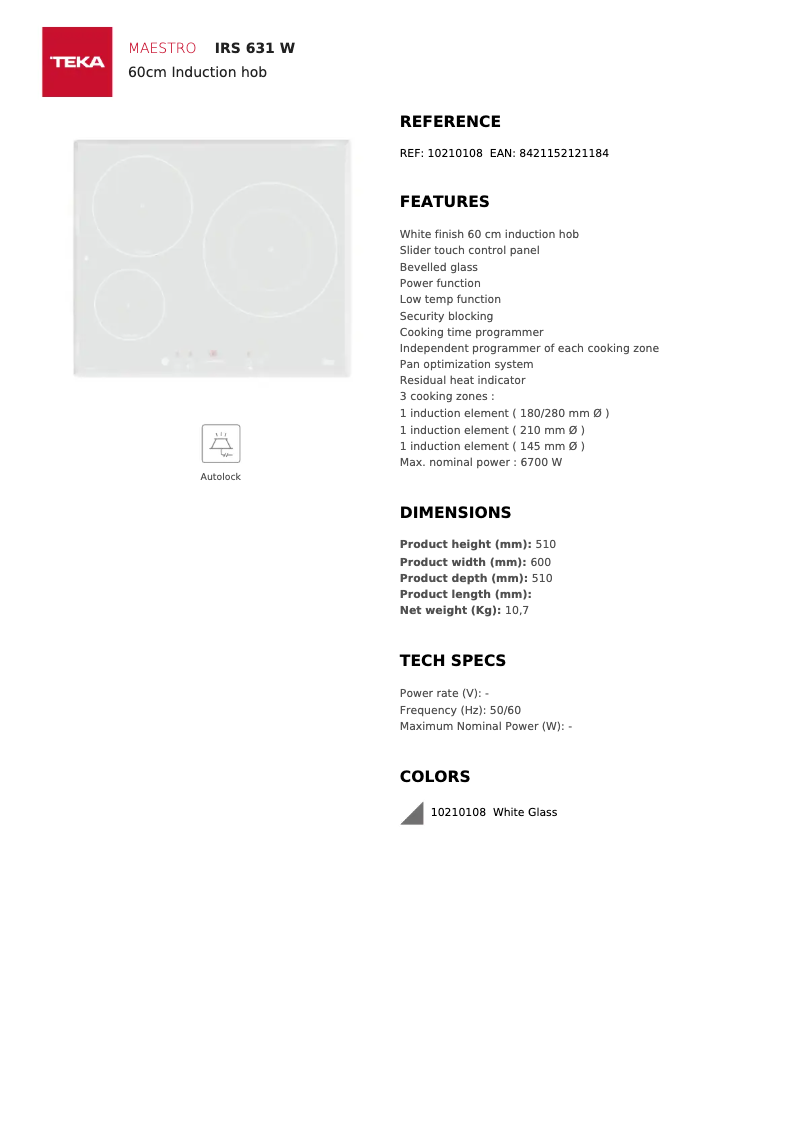 Image de la première page du manuel de l'appareil IRS 631