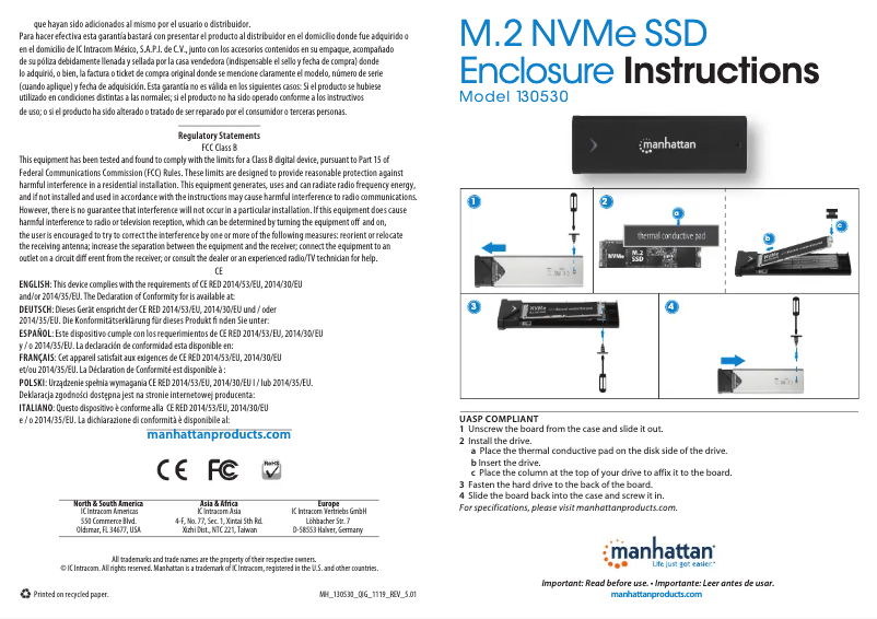 First page image of the manual for 130530