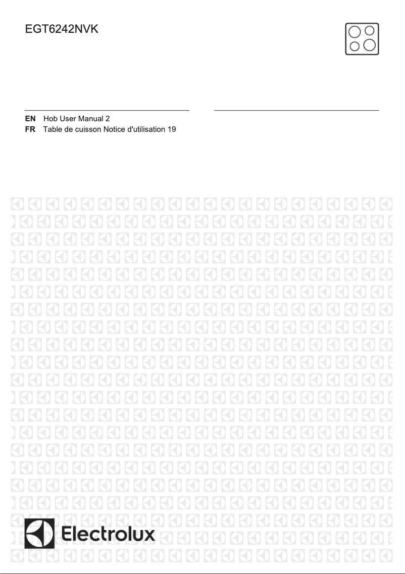 Page 1 of the manual User Manual Electrolux EGT6242NVK