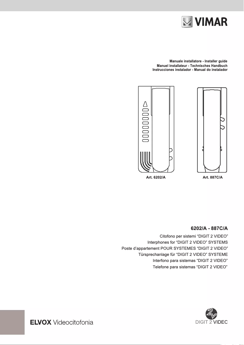 First page image of the manual for ELVOX R884