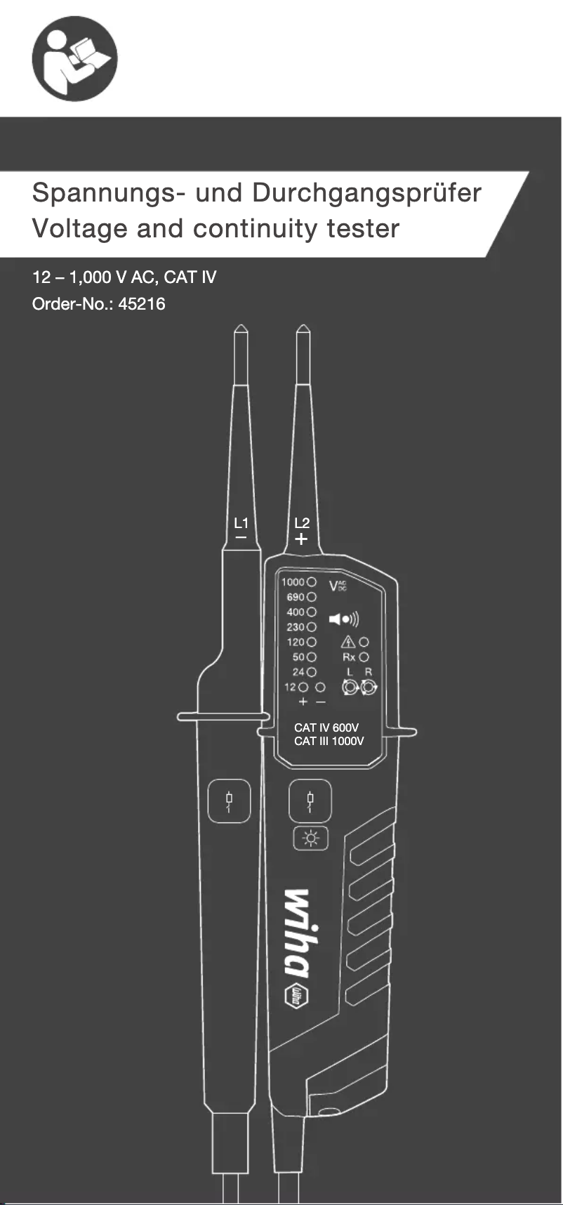 Page 1 of the manual User Manual Wiha 45216