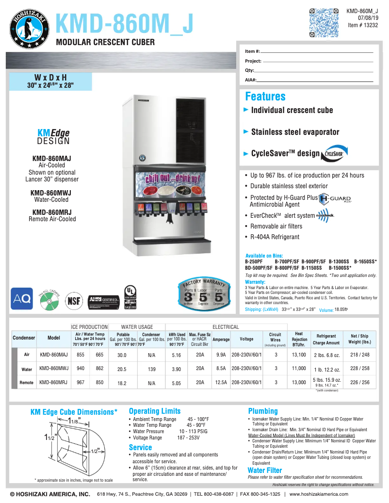 First page image of the manual for KMD-850MAH