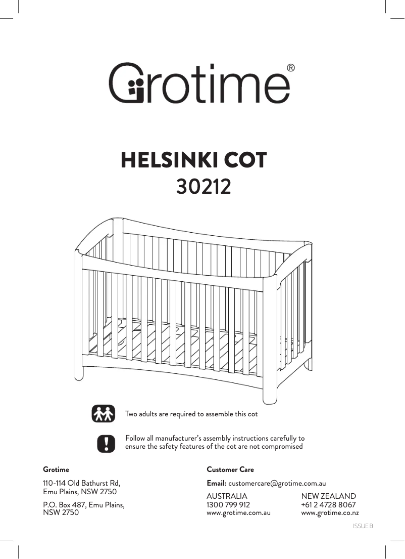 First page image of the manual for Helsinki Chest