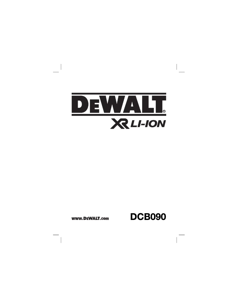 First page image of the manual for DCB090