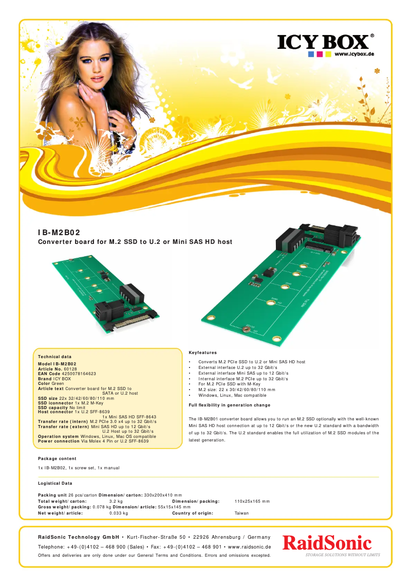 First page image of the manual for IB-M2B02