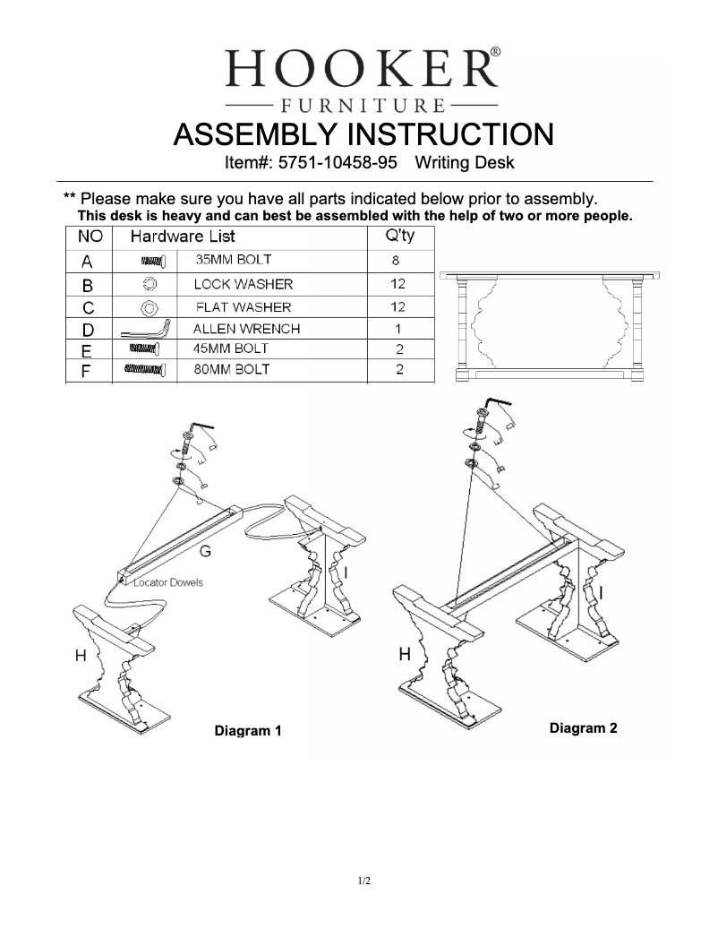 First page image of the manual for 5751-10458-95