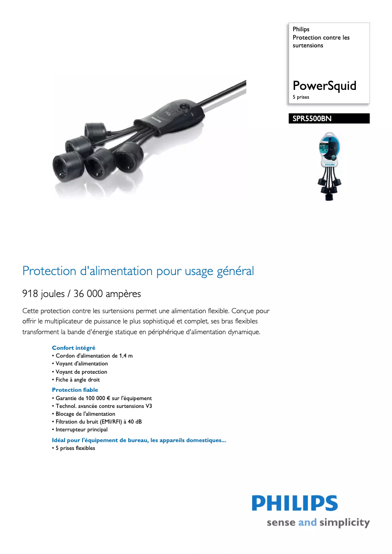 First page image of the manual for SPR5500BN