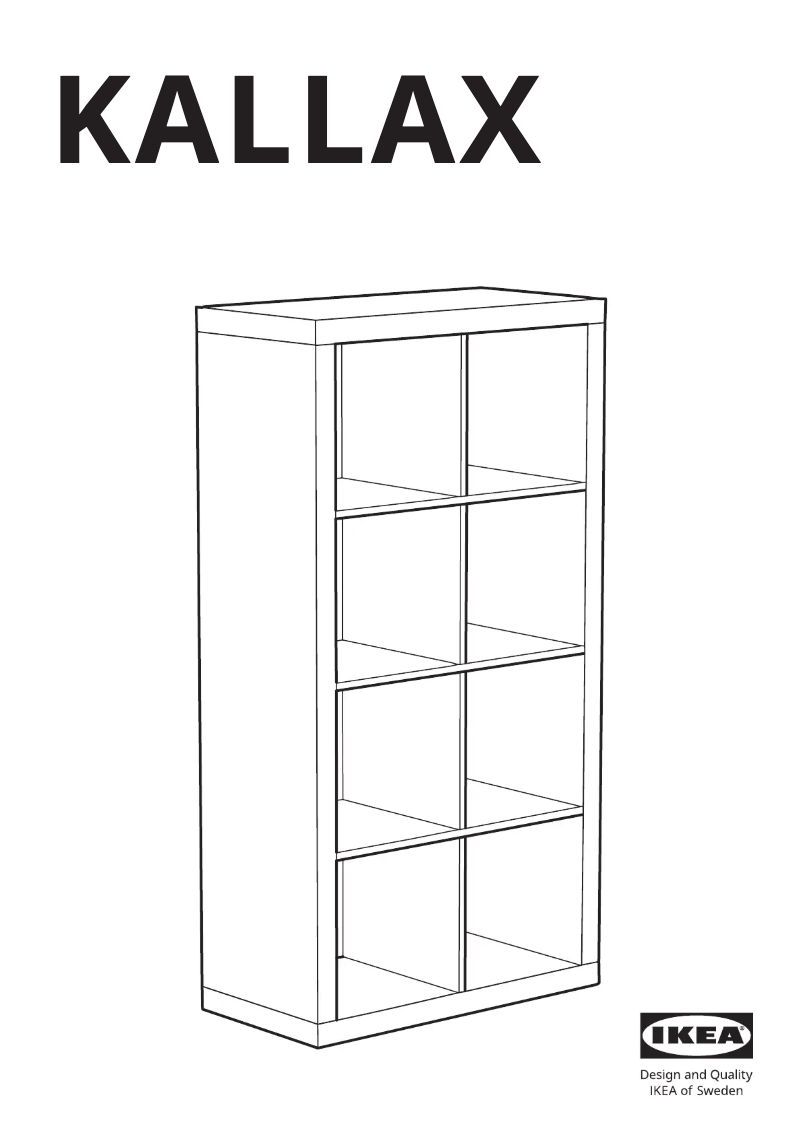 Page 1 of the manual User Manual Ikea KALLAX 003.245.18