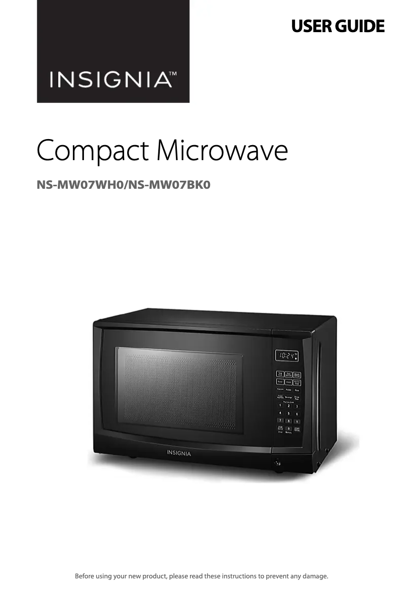 Page 1 of the manual User Manual Insignia NS-MW07BK0