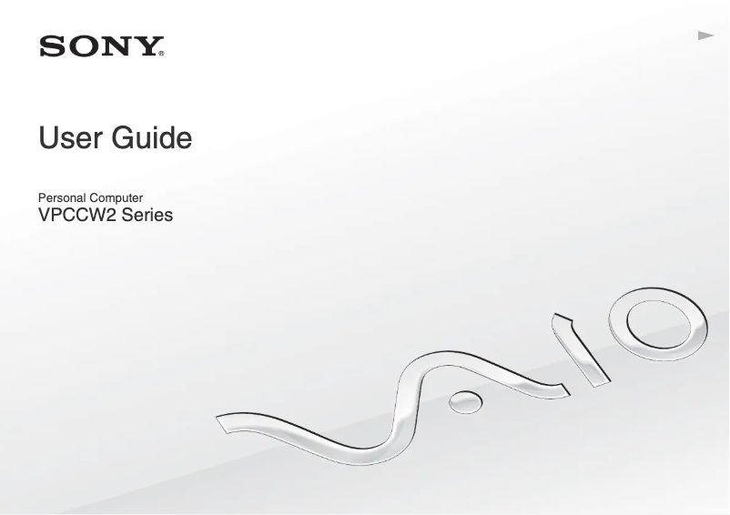 First page image of the manual for Vaio VPCCW29