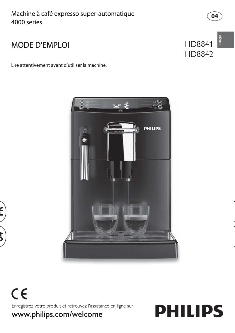 Page 1 of the manual User Manual Philips 4000 series HD8841