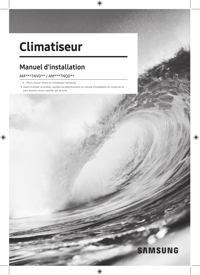 Page 1 of the manual Installation Guide Samsung AM036TNQDKH