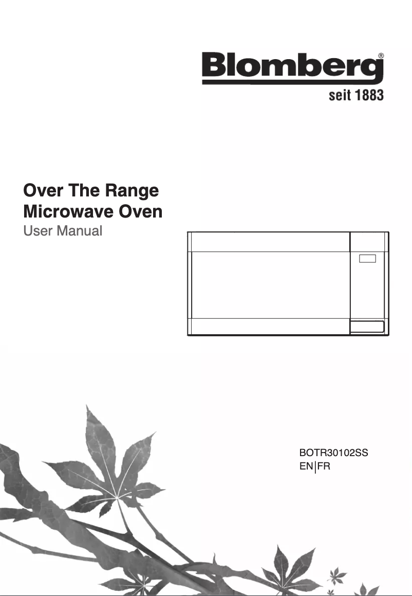 Page 1 of the manual User Manual Blomberg BOTR30102SS