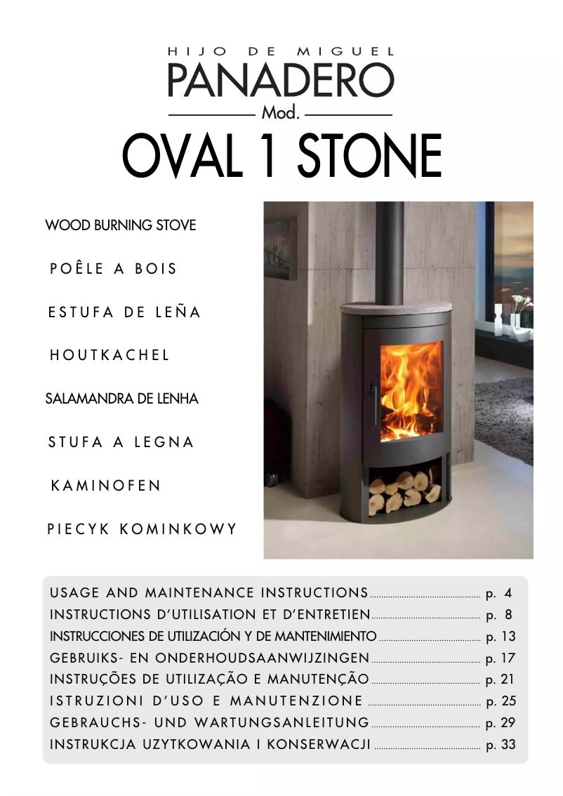 Page 1 of the manual User Manual Panadero Oval 1