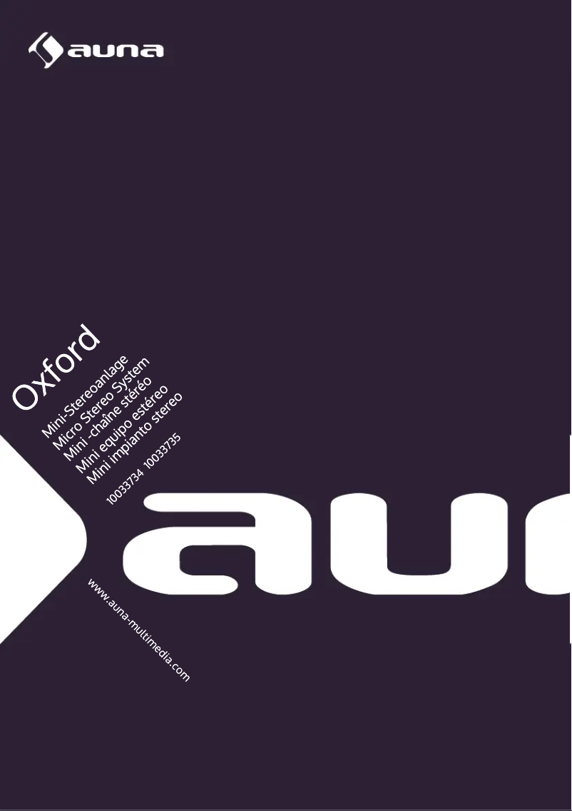 Page 1 of the manual User Manual Auna Oxford