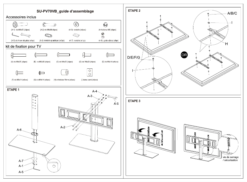First page image of the manual for SU-PV70VB