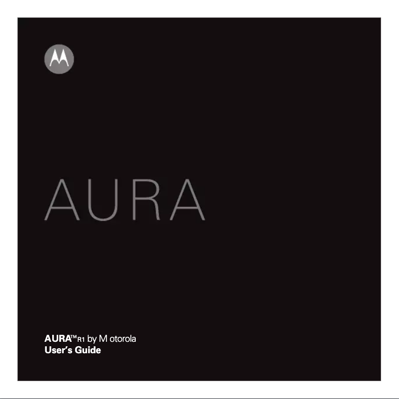 Page 1 of the manual User Manual Motorola Aura