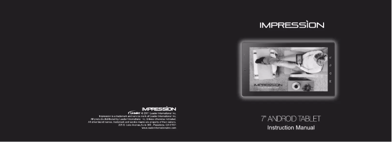 First page image of the manual for i7A