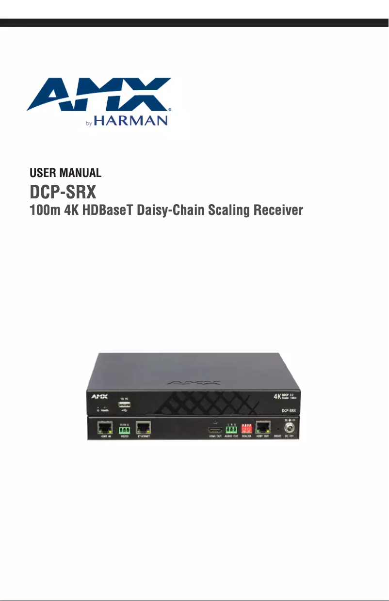 Page 1 of the manual User Manual AMX DCP-SRX