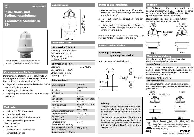 First page image of the manual for TS+