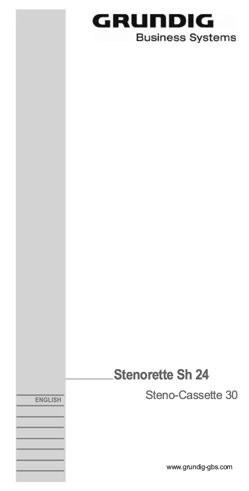 Page 1 of the manual User Manual Grundig Sh 24