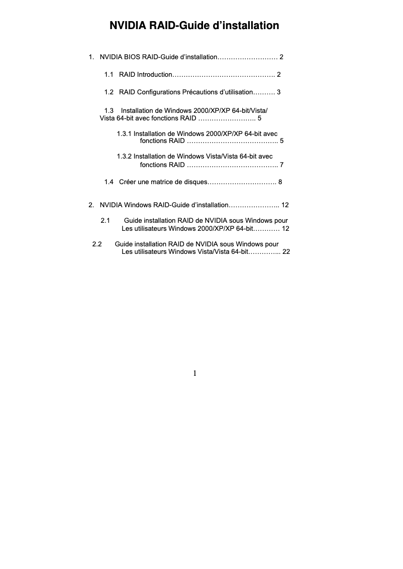 Page 1 de la notice Manuel utilisateur Asrock N61P-S