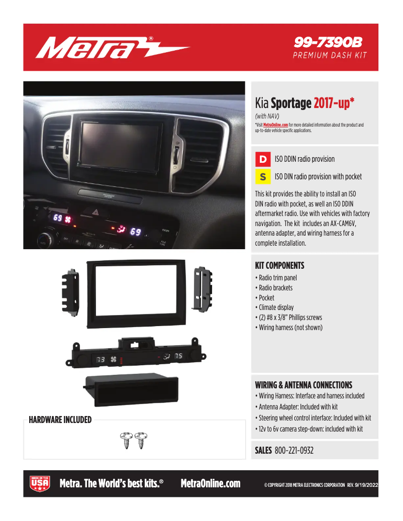 First page image of the manual for 99-7390B